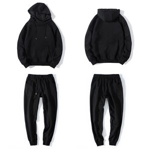 ชุดวอร์มสองชิ้นสำหรับผู้ชายกางเกงวอร์มขาบานและชุดมีฮู้ดแบบกำหนดเองชุดวอร์มสีล้วนขนาดใหญ่พิเศษของดวงอาทิตย์ - Product Image 5