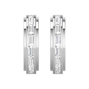 Rikhava Diamonds Custom Gold Plated Heart-Shaped <b>Stud</b> <b>Earrings</b> for Women Trendy Wedding & Engagement Jewelry - Product Image 2