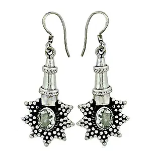 Boucles d'oreilles pendantes étoile en argent 925 avec pierres précieuses grenat, topaze, améthyste, diamant, rubis, émeraude - Tendance, pour femme, usage quotidien, idéal pour offrir - Product Image 3