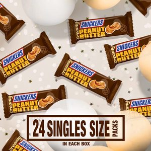 Barres chocolatées carrées individuelles au beurre de cacahuète crémeux SNICKERS, 1,4 once (paquet de 24) - Product Image 6