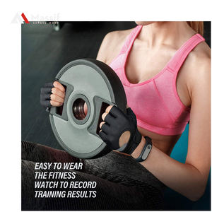 Guantes de gimnasio de neopreno resistentes antideslizantes de medio dedo para levantamiento de pesas, entrenamiento deportivo - Product Image 5