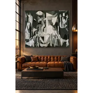 Impression sur toile en noir et blanc de Guernica de Fida Picasso - Product Image 5