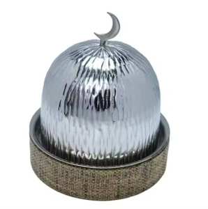 Pot contemporain en acier inoxydable plaqué argent avec couvercle et photophore Chauffe-plat ultime pour buffet et fêtes à l'hôtel - Product Image 3