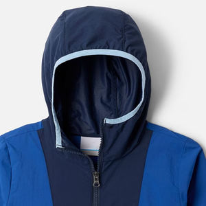 Veste à blocs de couleur avec poches avant, manches longues pour garçons, avec logo personnalisé et capuche confortable, vêtements tendance 2026 - Product Image 2