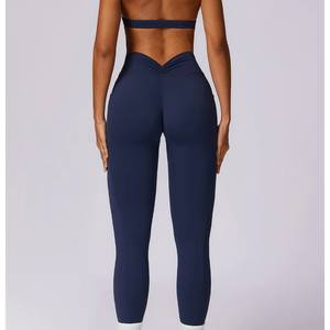 Sujetador de Yoga transpirable de secado rápido para mujer, mallas ajustadas de cintura alta, ropa deportiva de 2 piezas, conjunto de Fitness de gimnasio personalizado - Product Image 4