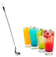 Cuillère en acier pour la conception personnalisée couverts couverts agitateur à cocktail pour emballage de boîte cadeau à bas prix pour une utilisation à la main pour les Offre Spéciale