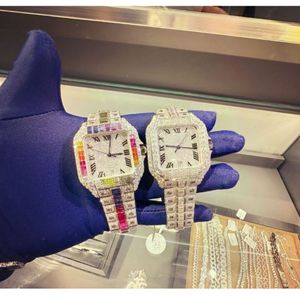 Banda de lujo personalizada Full Iced Hip Hop Diamond Watch Vvs Moissanite Watch Relojes mecánicos automáticos para hombres - Product Image 5