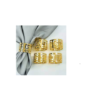 Porte-rond de serviette en laiton à fleurs, pour articles de fête de mariage et restaurants et utilisation artisanale à bas prix - Product Image 1