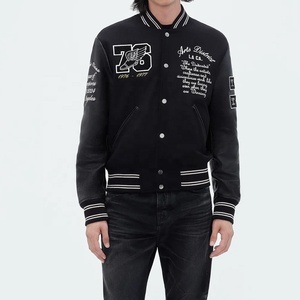Chaqueta Universitaria de Béisbol con Bordado de Chenilla de Lana con Logotipo Personalizado de Nuevo Diseño 2024, Chaqueta de Invierno Impermeable y Calefactable para Hombre - Product Image 2
