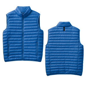 2025 chaqueta acolchada para exteriores con logotipo personalizado para hombre, estilo informal de secado rápido, cierre de cremallera, Media manga, chaleco de burbujas con capucha de poliéster - Product Image 4