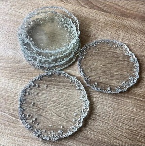 10X10 cm résine avec bords dorés Design Unique sous-verre à thé fait main 4 pièces ensemble accessoires de cuisine vente chaude 2025 - Product Image 6