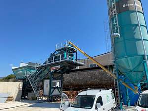 Planta de hormigón prefabricado móvil de 60 m3/h, hormigón de mezcla seca para trabajos de hormigón prefabricado, 10 años CE ISO9001 - Product Image 5