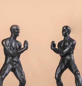 Juego de sujetalibros de hombres musculosos |   Soporte de Resina Negra para Figuras |   Sujetalibros con Forma de Fisicoculturista, Decoración Novedosa para Biblioteca del Hogar - Product Image 2