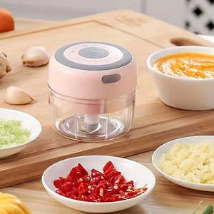 Mini Procesador de Alimentos Recargable por USB, Picadora Eléctrica de Ajo y Verduras, Molinillo de Carne Portátil - Product Image 3