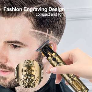 Tondeuse à cheveux sans fil professionnelle pour hommes, lames en acier inoxydable, alimentation USB, pour barbes et finitions de précision - Product Image 3