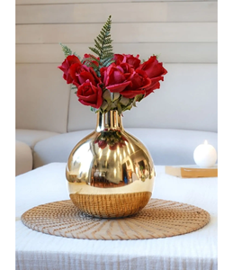 High Rated Vases Decorative Gold Silver <b>Black</b> Metal Flower Vases for Weddings Events Hotels and Modern Home Tabletop Use Various - Product Image 1