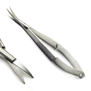 Cuidado de la belleza profesional Tijeras de primavera Micro punta Corte afilado Recorte de pestañas de acero inoxidable Artesanía Jet Black Eco-Packing - Product Image 4