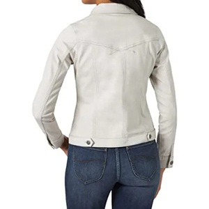 Women's Denim <b>Jeans</b> Jacket Breathable Woven Button-Up Cropped Wholesale - Product Image 4