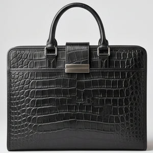 Bolso de Moda en Oferta, de Cuero PVC con Patrón de Cocodrilo, Cierre de Cremallera, Acabado Liso, Borla Elegante, Alta Calidad, Gran Capacidad - Product Image 1