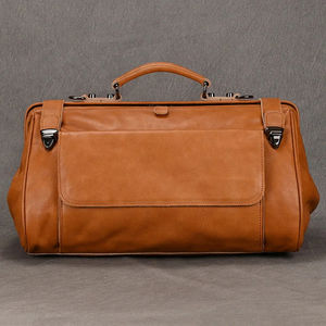 Sacs de sport unisexes de luxe en cuir véritable de grande capacité, imperméables, pour le fitness et le week-end - Product Image 4