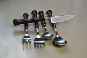 Stainless Steel Wedding Spoon with Brown Handle <b>Mirror</b> Polished Perfect for Hotelware and Restaurant Dining Made in India - Product Image 3