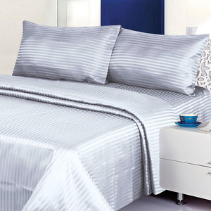 Chất Lượng Cao Thoáng Khí Trắng Bông Khách Sạn Được Trang Bị Tấm Vua Kích Thước Biểu Tượng Tùy Chỉnh Cho Nhà Sử Dụng Sang Trọng Tấm Ga trải Giường Trên Bán - Product Image 2