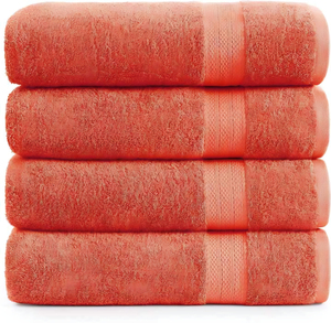 Juego de toallas de baño de lujo de 100% algodón-4 piezas suave y súper absorbente de secado rápido para uso diario y regalos de viaje - Product Image 4