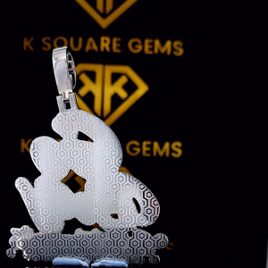 Personalizado de los hombres Hip Hop Moissanite colgante Número y letra diseño de hielo Hip Hop joyería de los niños - Product Image 3