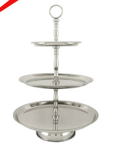 Latest Design Golden Finished Round Shape Aluminum <b>Cake</b> <b>Stand</b> For Hotel And Restaurant - Product Image 2