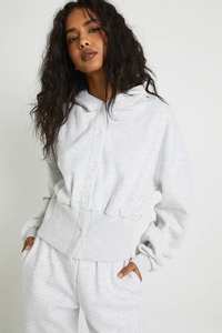 Conjunto Deportivo de Dos Piezas para Mujer, Talla Grande, Color Gris Ceniza, Diseño Único, Cintura Ajustada, con Capucha, Transpirable, Sudadera con Capucha y Pantalones Deportivos - Product Image 5