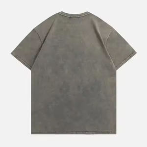 Patch Embroidery Logo Cotton Polyester Mens Distressed Embroidery T Shirt in 260 Gsm With Custom Size and Design - Product Image 5