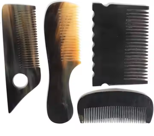 Peigne à cheveux en corne élégant et magnifique 2024 pour salon et usage domestique, dernier peigne en corne fantaisie de haute qualité par Saniya Handicraft - Product Image 2