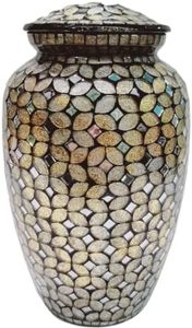 Handmade <b>Large</b> Adult Mosaic Glass Cremation <b>Urn</b> Unique Artwork With Individual Tiles Applied by Hand for Funerals - Product Image 3