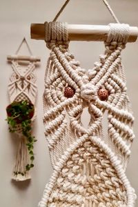 ที่แขวนต้นไม้นกฮูกทำมือที่สวยงามมาคราเม่โบโฮที่แขวนติดผนังผ้าฝ้ายมาคราเม่นกฮูกสำหรับตกแต่งบ้านและสำนักงาน - Product Image 5