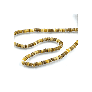 คุณภาพสูง17นิ้วลูกปัด heishi เรียบไข่มุกแม่ธรรมชาติขนาด5-6มม. ทำจากหินควอตซ์ทับทิมสำหรับทำเครื่องประดับ - Product Image 3