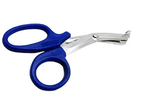 Ciseaux de traumatologie à bandage EMT à poignée bleue 5.5 cisailles médicales polyvalentes Instruments chirurgicaux - Product Image 2