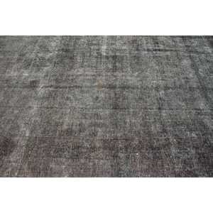 Alfombra Turca Extra Grande de 7.6x11.8 pies, Alfombra de Lana Ikat Vintage Gris y Negra - Product Image 5