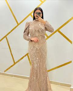 Vestido de novia de satén de seda 100% de diseñador turco con estampado Floral elegante transpirable cintura Natural hasta el suelo para Digital - Product Image 4