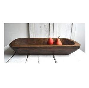 Cuenco Grande de Madera Natural, Cuenco Decorativo de Madera Acabado a Mano, Cuenco de Frutas y Bandeja para Pan Ecológico para la Mesa de la Cocina - Product Image 1