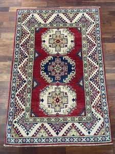 พรมปูพื้น Kazak FT สำหรับชาวเปอร์เซียถักมือเครื่องโพลีเอสเตอร์ทำจากผ้าโพลีเอสเตอร์แบบแบนราบลายเรขาคณิตใช้ในครัวเป็นมิตรกับสิ่งแวดล้อม - Product Image 2