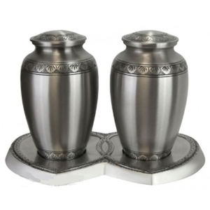 Recién llegado, urna de Metal duradero dorado, almacenamiento de cenizas de compañero más vendido para parejas, ataúd funerario para cremación - Product Image 5