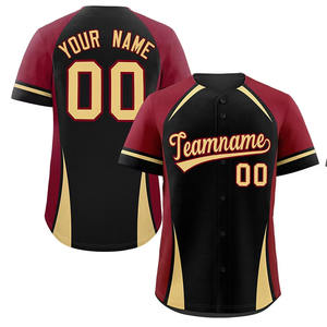 Vêtements de baseball de haute qualité Maillot de baseball brodé avec logo et col en V Maillot de baseball à sublimation personnalisée - Product Image 2
