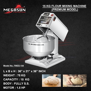 15kg hoàn toàn bằng thép không gỉ bột trộn Máy 1HP thương mại bột trộn nhiệm vụ nặng nề cho bánh sử dụng - Product Image 2