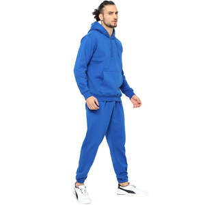 Survêtement d'hiver personnalisé pour couples Ensemble de jogging en molleton de coton unisexe Ensemble de survêtement uni pour hommes Survêtement de haute qualité Service OEM - Product Image 3
