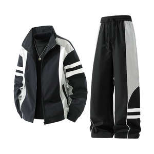Ensemble de survêtement deux pièces en nylon et polyester personnalisé pour l'été, jogging, combinaison thermique, veste coupe-vent, ensembles de survêtement pour hommes - Product Image 5