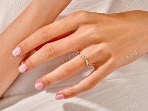 Marquise Lab Grown Diamond Wedding Band para mujer 18K oro amarillo CVD Diamond Eternity Band Ring Whole Hand Setting Diamond Band - Product Image 3