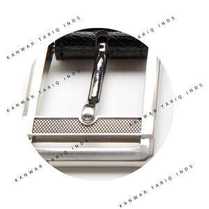 Ceinture de sport pour hommes Designer de qualité en cuir de vachette composite double couche avec ceinture de golf à boucle en alliage de qualité en laiton massif - Product Image 3