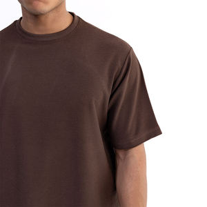 Camiseta con serigrafía personalizada Heavyweight 230gsm 100% algodón liso Dtg Print Heavyweight camiseta para hombre de gran tamaño de alta calidad - Product Image 3