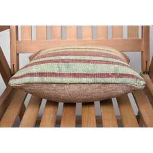 Luxury 14x14 Inch Beige Kilim Patchwork Wool Pillow Rustic Floral and <b>Vintage</b> Print Throw Pillow for <b>Bedding</b> Woven with Silk - Product Image 5