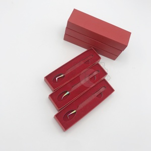 Pinzas profesionales para pestañas, pinzas de punto de arcoíris con revestimiento de polvo rojo, pinzas sostenibles probadas a mano, etiqueta privada aceptada - Product Image 6